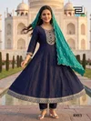 Afreen By Blue Hills Vichitra With Crep Kurti With Bottom Dupatta